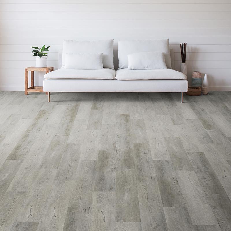 Living Room Gray Luxury Vinyl Plank -  Alsea Bay Granite Interiors in Waldport, OR