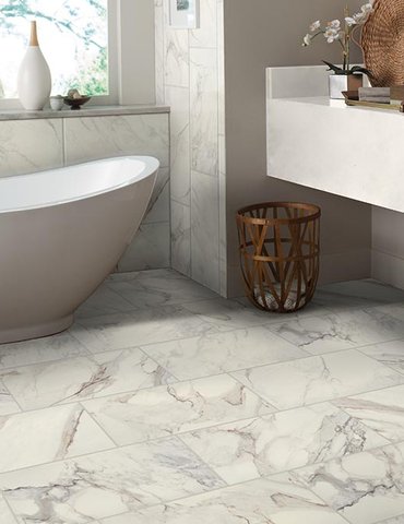 Bathroom Porcelain Marble Tile - Alsea Bay Granite Interiors in Waldport, OR