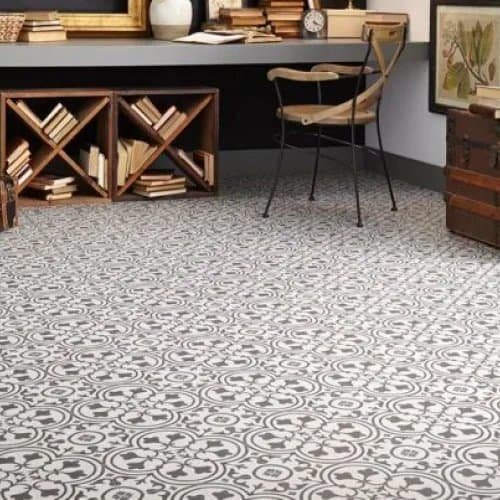 Retro vinyl flooring trend info provided by Alsea Bay Granite Interiors in Waldport, OR